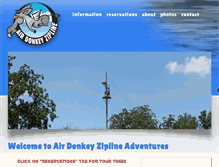 Tablet Screenshot of airdonkeyzipline.com